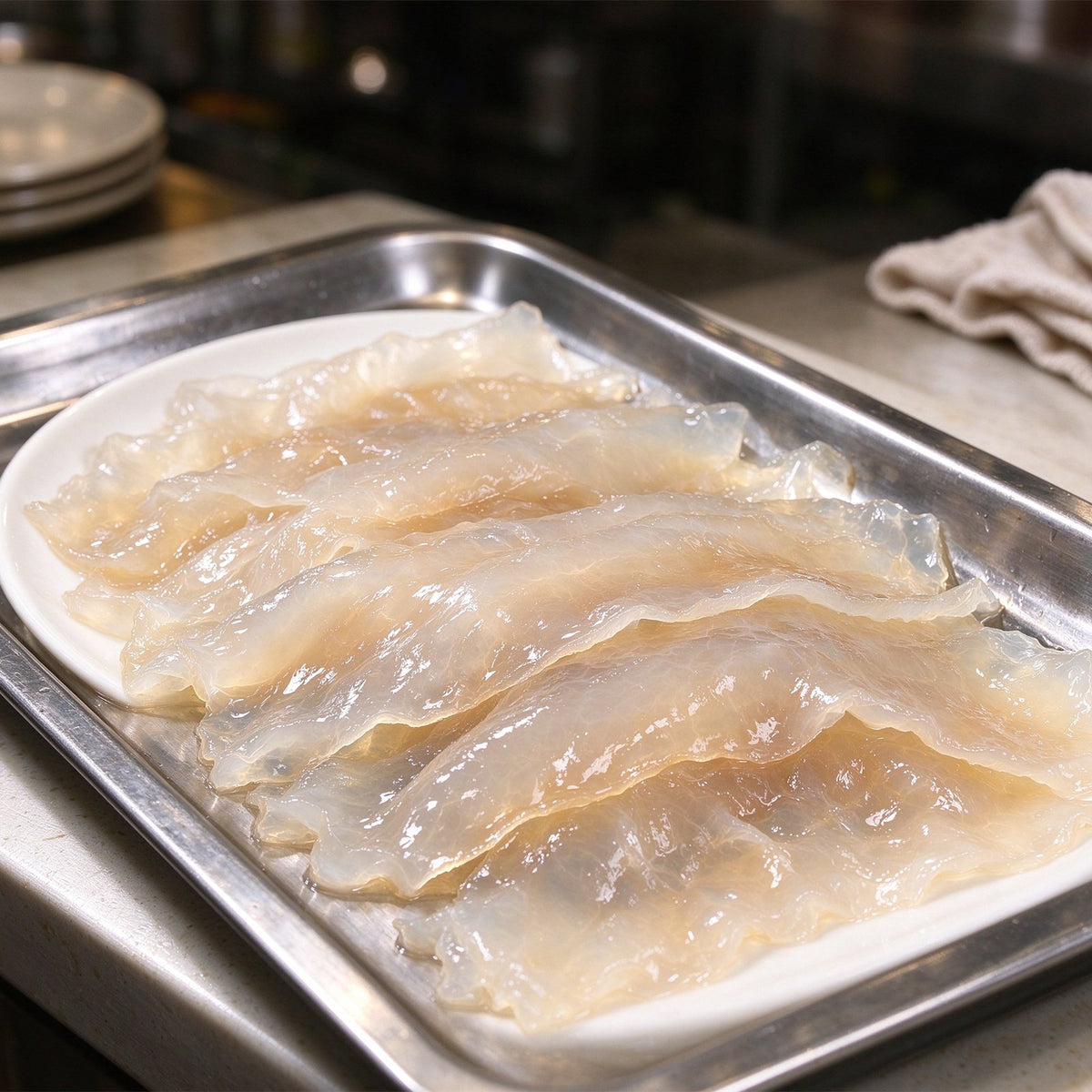 Fresh Chilled Jellyfish Salad Slices