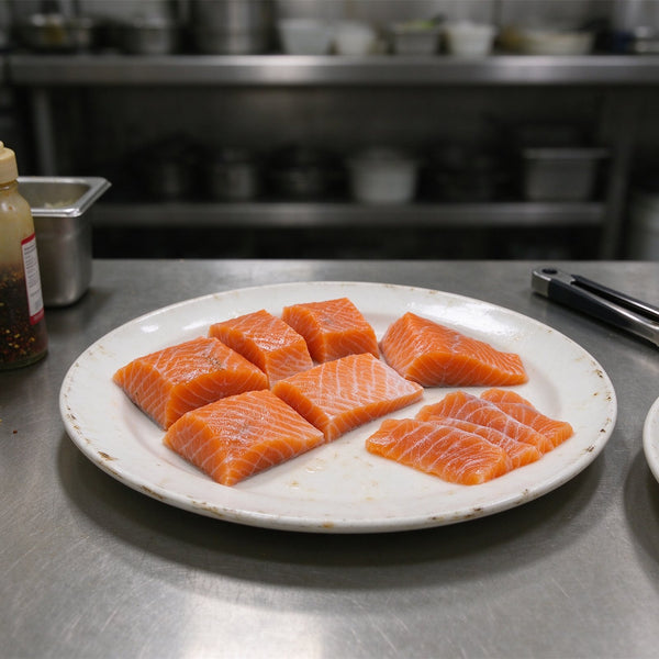 Fresh Raw Salmon Sashimi Fillets