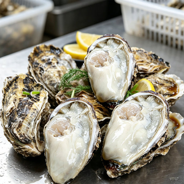 Fresh-Frozen Raw Oysters On Shell